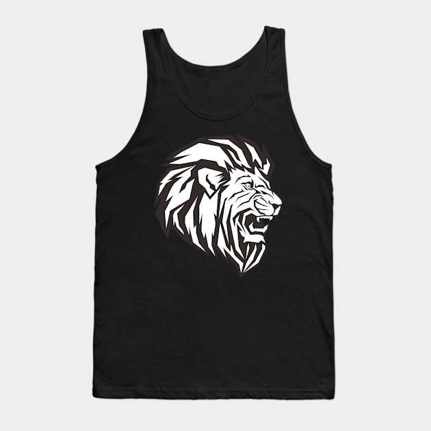 THE LION HEAD Tank Top by beanbeardy